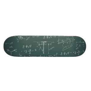 Physikdiagramme und -formeln skateboard