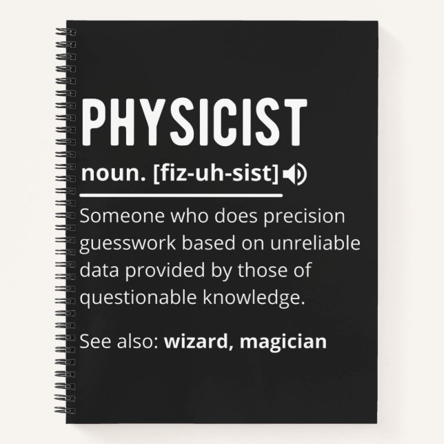 Physikerin Notizbuch (Vorderseite)