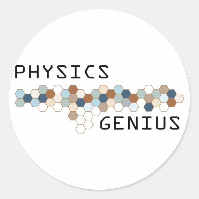 Physikgenie Runder Aufkleber (Vorderseite)