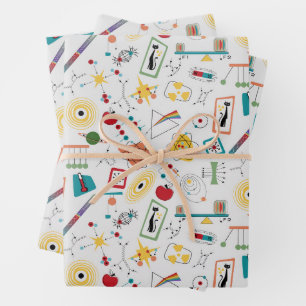 Physikkataster des modernen Atomzeitalters Mitte d Geschenkpapier Set