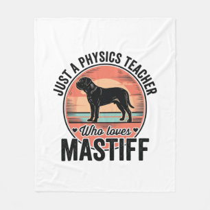 Physiklehrer liebt Mastiff Vintage-Hund-Shirt_1 Fleecedecke