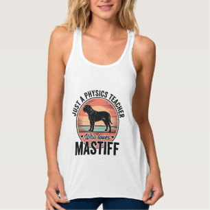 Physiklehrer liebt Mastiff Vintage-Hund-Shirt_1 Tank Top