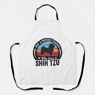 Physiklehrer Shih Tzu Vintage Hundeshirt Design_ Schürze
