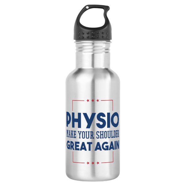 Physio Edelstahlflasche (Vorderseite)