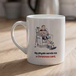Physio-Weihnachtskarte Lustige verletzte Läufer-Ta Kaffeetasse