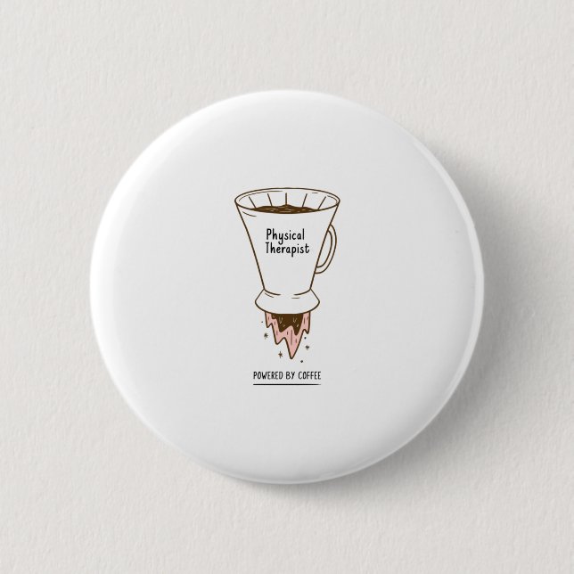 Physiotherapeut, angetrieben von Kaffee Button (Vorderseite)