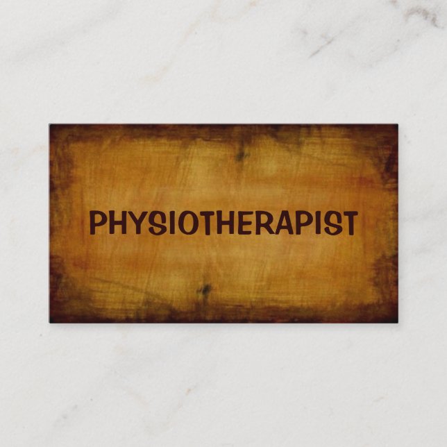 Physiotherapeut - Antike Visitenkarte (Vorderseite)