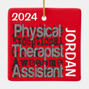 Physiotherapeut Assistant Extraordinaire CUSTOM Keramikornament