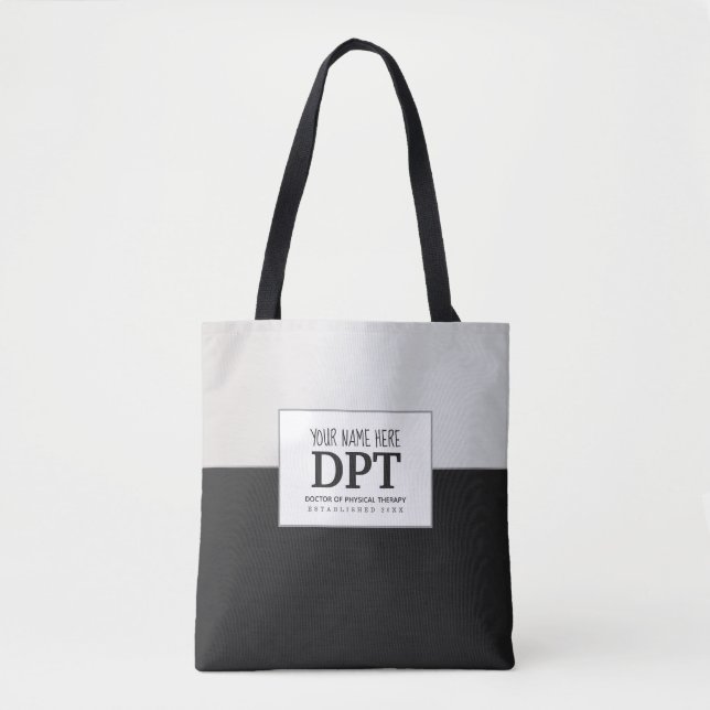 Physiotherapeut DPT individuell angepasstes Silver Tasche (Vorderseite)