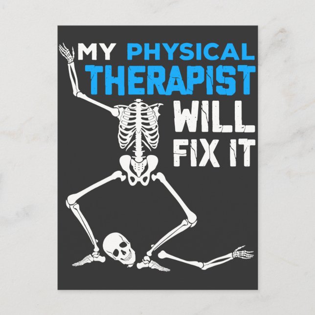 Physiotherapeut Fix It Funny Operation Erholung Postkarte (Vorderseite)