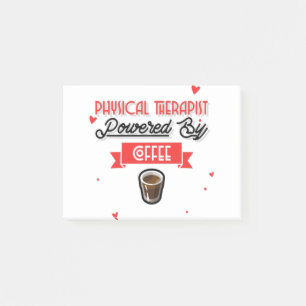 Physiotherapeut Getrieben von Kaffee Post-it Klebezettel
