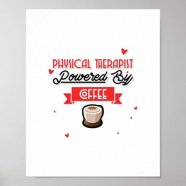 Physiotherapeut mit Kaffee Poster (Vorne)