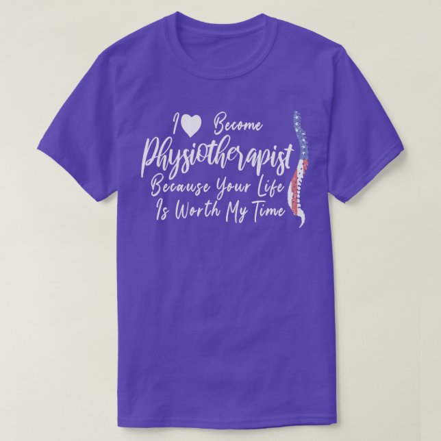 Physiotherapeut Patriot 4. Juli T-Shirt (Design vorne)
