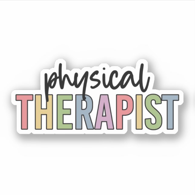 Physiotherapeut PT Graduate Physiotherapie Aufkleber (Vorderseite)