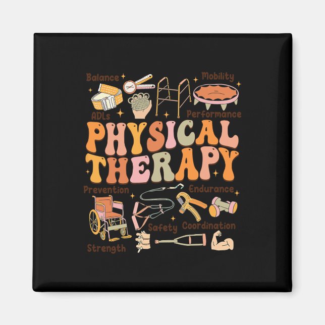 Physiotherapeut Pt Pta Fall Erntedank Physischer Magnet (Vorne)