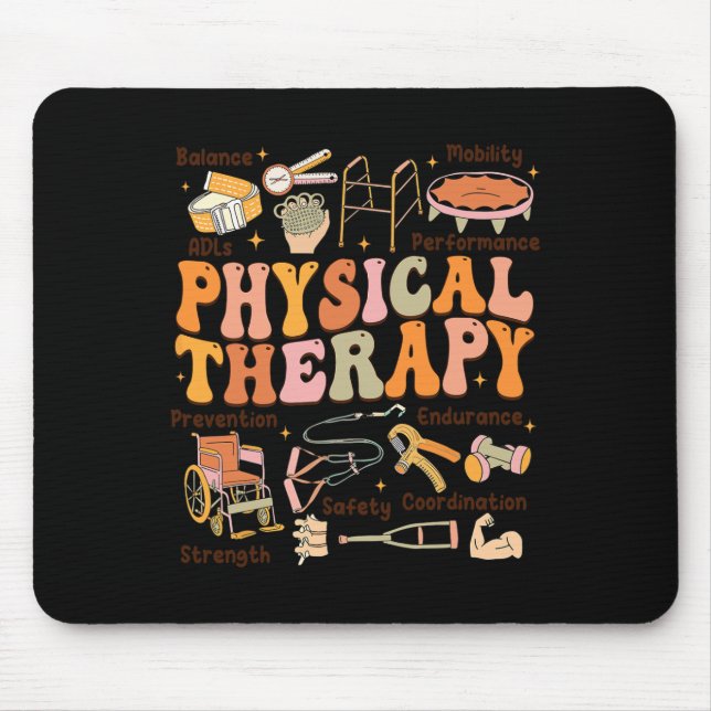 Physiotherapeut Pt Pta Fall Erntedank Physischer Mousepad (Vorne)