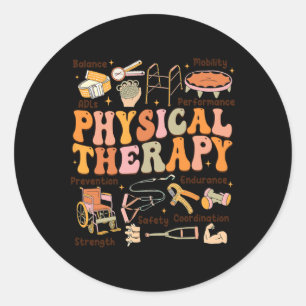 Physiotherapeut Pt Pta Fall Erntedank Physischer Runder Aufkleber