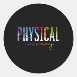 Physiotherapeut PT Übung farbig Physikalisch Runder Aufkleber