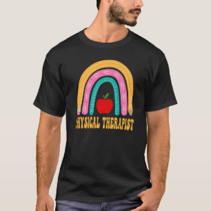 Physiotherapeut Regenbogen Süße Zurück zur Schule T-Shirt