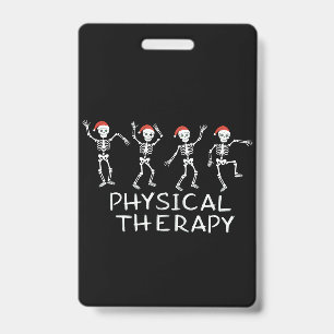 Physiotherapeut Skelett Weihnachten DPT Student Ausweis
