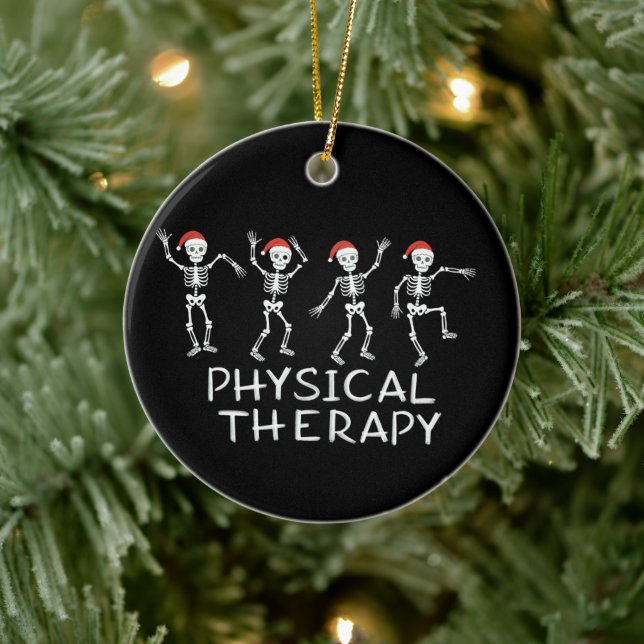 Physiotherapeut Skelett Weihnachten DPT Student  Keramik Ornament (Baum)