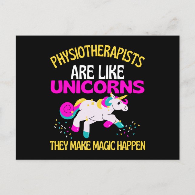 Physiotherapeut Unicorn , Magische Unicornphysik Postkarte (Vorderseite)