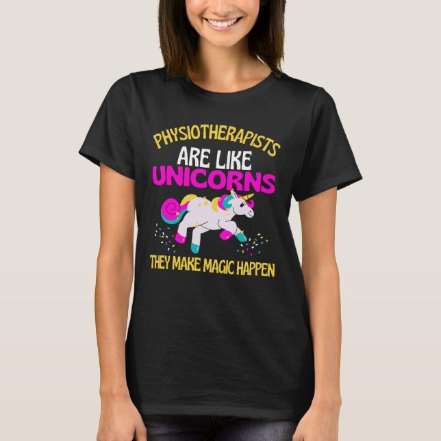 Physiotherapeut Unicorn , Magische Unicornphysik T-Shirt (Vorderseite)