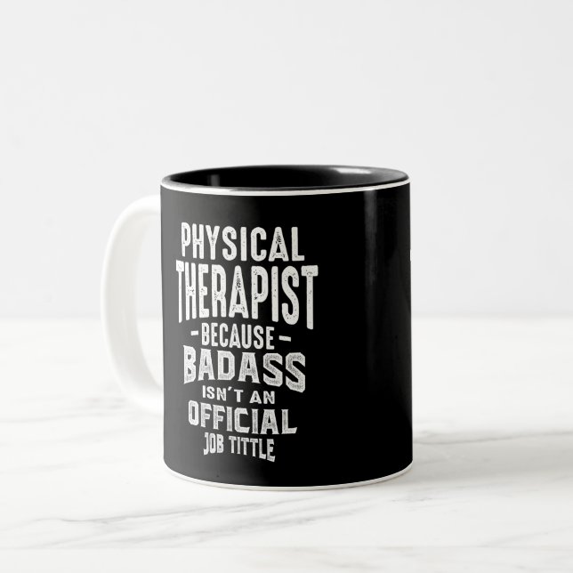 Physiotherapeut Zweifarbige Tasse (Vorderseite Links)