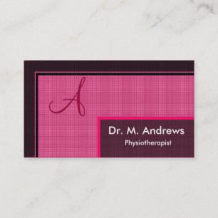 Physiotherapeuten-Visitenkarte - Monogramm Visitenkarte
