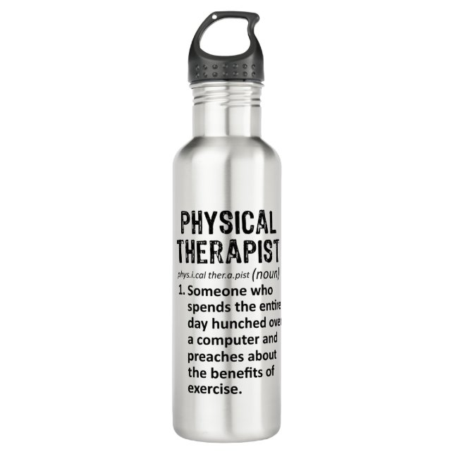Physiotherapeutische Definition Edelstahlflasche (Vorderseite)