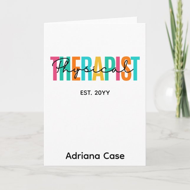 Physiotherapeutischer Abschluss Karte (Vorderseite)