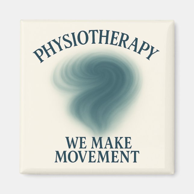 Physiotherapie - Bewegung - Moderne Kunst Magnet (Vorne)