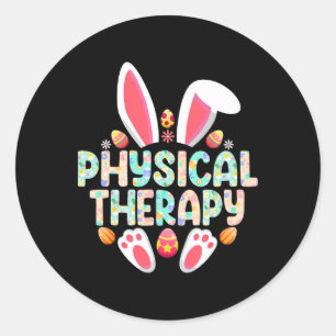 Physiotherapie Ostersonnige Physikaltherapeutin Runder Aufkleber