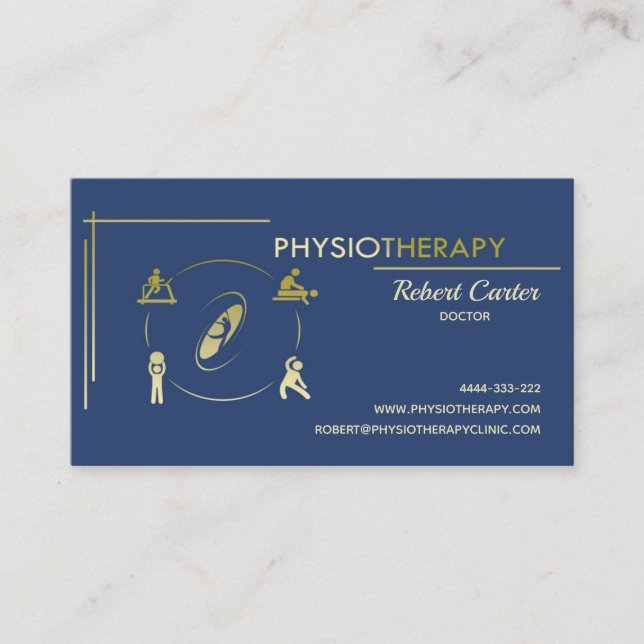 Physiotherapie-private Klinik-Doktor Visitenkarte (Vorderseite)