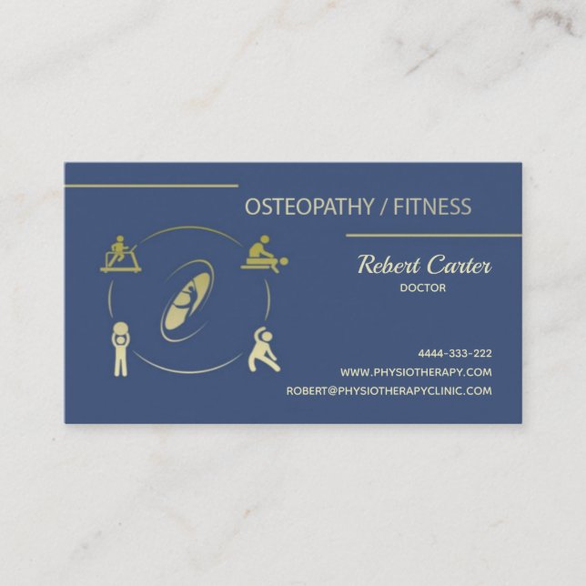 Physiotherapie Privatklinik Physiotherpistin Visitenkarte (Vorderseite)