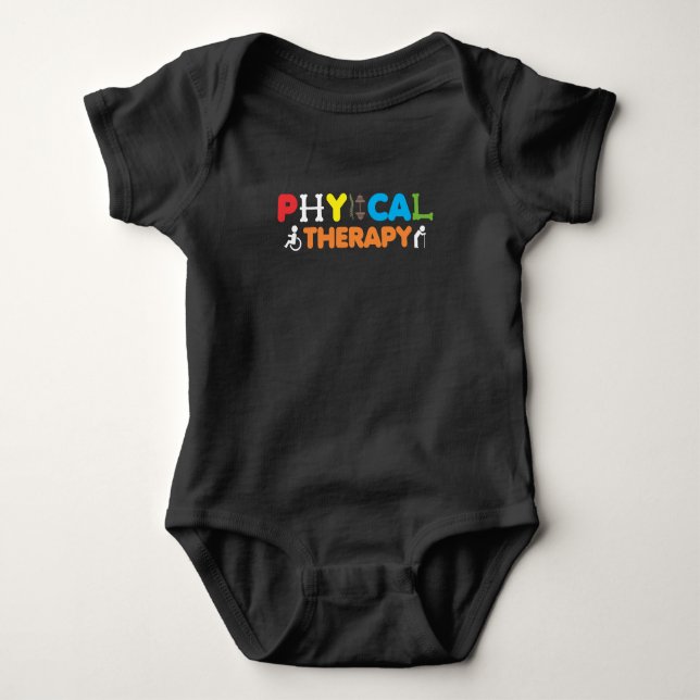 Physiotherapie PT Therapist Physiotherapie Baby Strampler (Vorderseite)