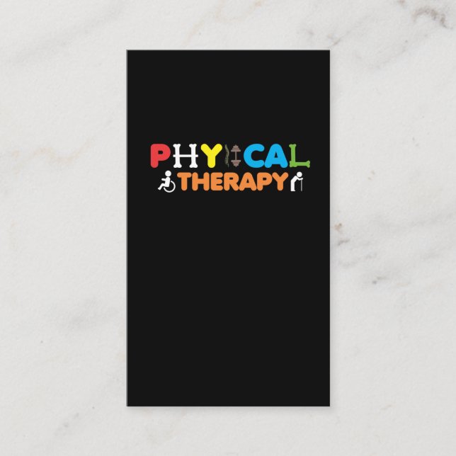 Physiotherapie PT Therapist Physiotherapie Visitenkarte (Vorderseite)