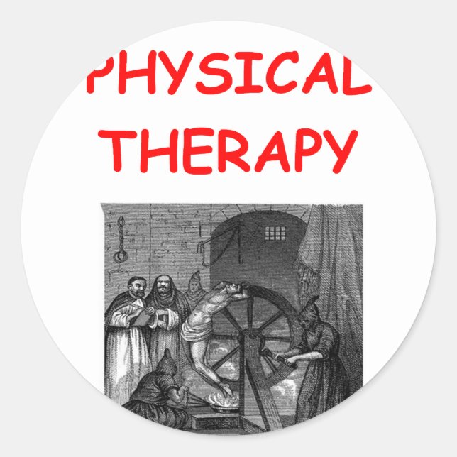 Physiotherapie Runder Aufkleber (Vorderseite)