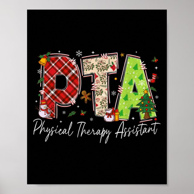 Physiotherapie Therast Sofort Pta Santa Weihnachte Poster (Vorne)