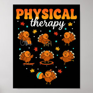 Physiotherapie Truthahn Dankbar Pt Therast Dankt Poster
