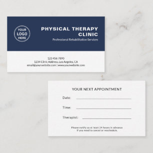Physiotherapieklinik Eigenes Logo Terminkarte