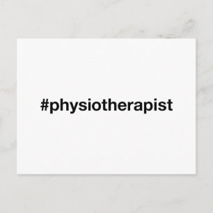 PHYSIOTHERAPIST Hashtag Postkarte