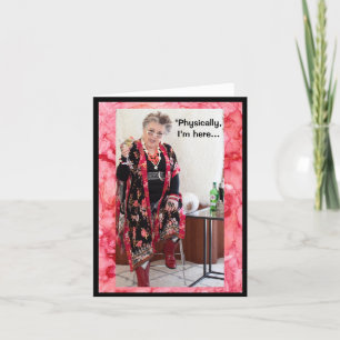 Physisch hier, aber geistig dort Grußkarte Karte