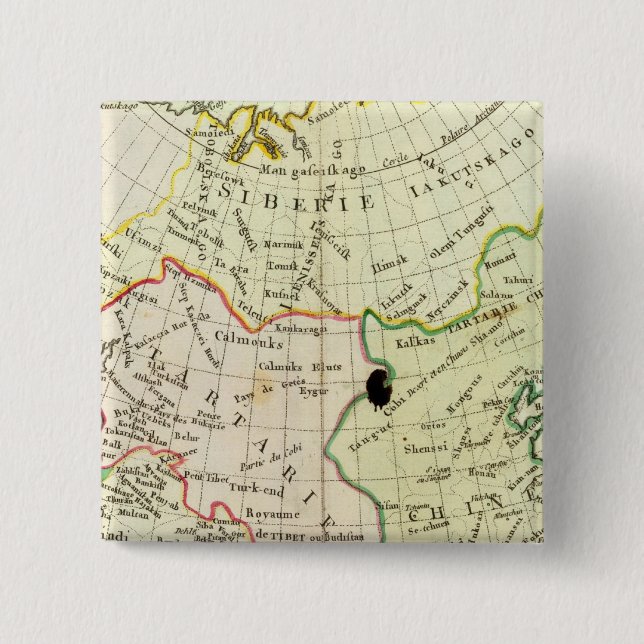 Physische Karte Asiens Button (Vorderseite)