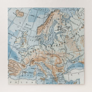Physische Karte von Europa (1916)