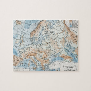 Physische Karte von Europa (1916)