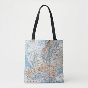 Physische Karte von Europa (1916) Tasche