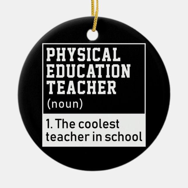 Physischer Lehrer für Bildung Definition P.E. Keramik Ornament (Vorne)