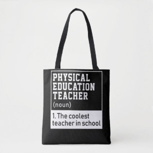 Physischer Lehrer für Bildung Definition P.E. Tasche