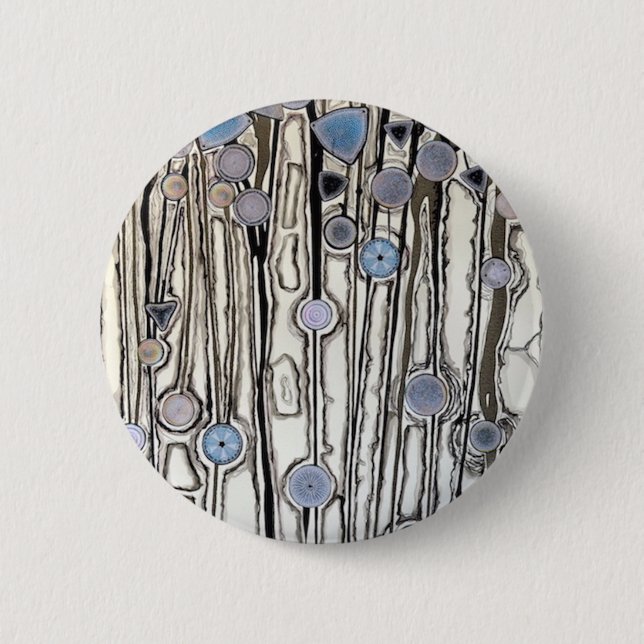 Phytoplankton-Fluss-Knopf Button (Vorderseite)